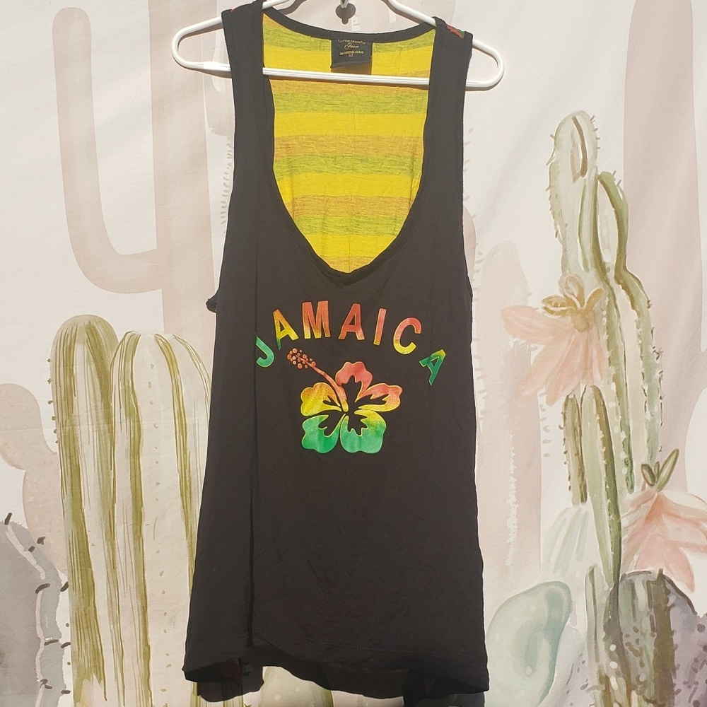 Jamaica Rasta Red Yellow Green Tank Top sz M